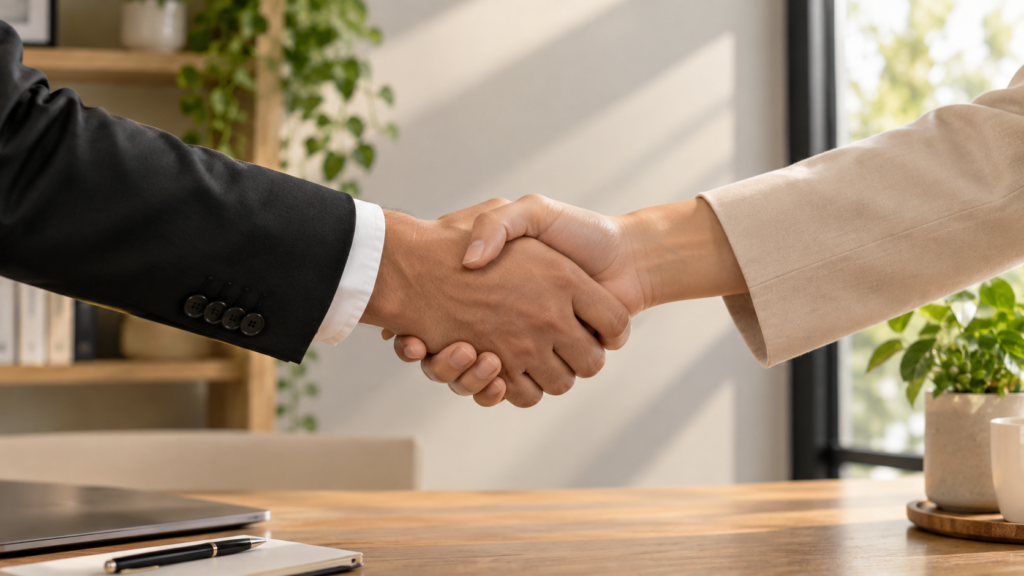shaking hands